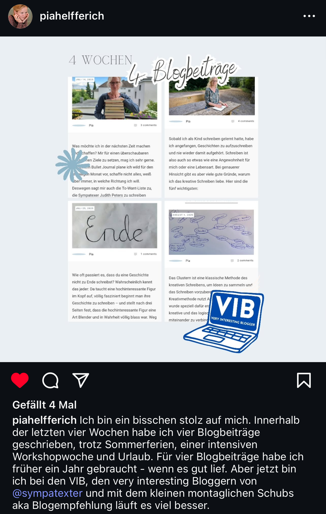 Instagram-Beitrag von piahelfferich zu VIB