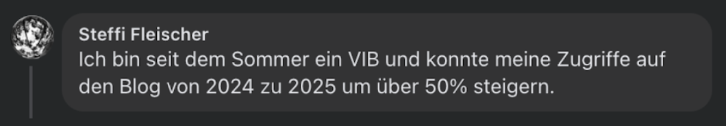 Kommentar von Steffi Fleischer zu VIB