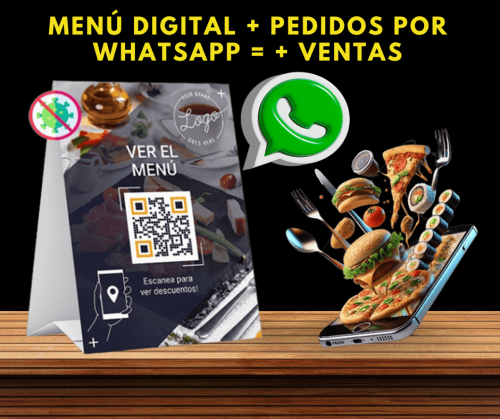 Menú Digital QR Con Pedidos Por Whatsapp