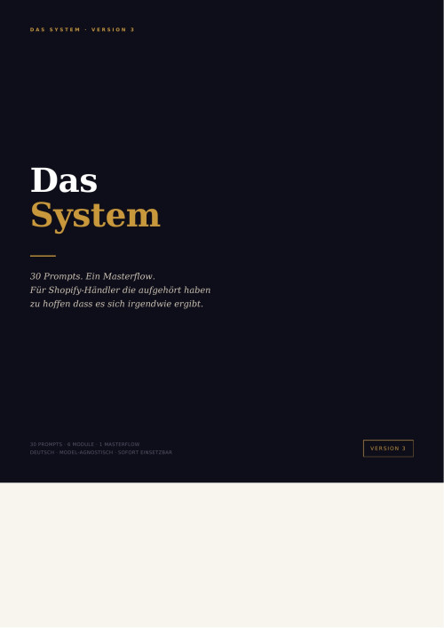 DasSystem – KI-Prompt-System für Shopify-Händler