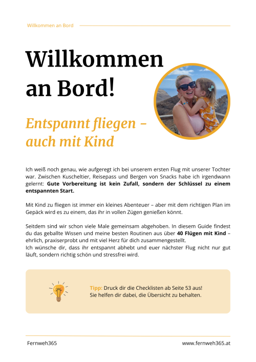 Erster Flug mit Kind · Der ultimative PDF-Guide für entspann