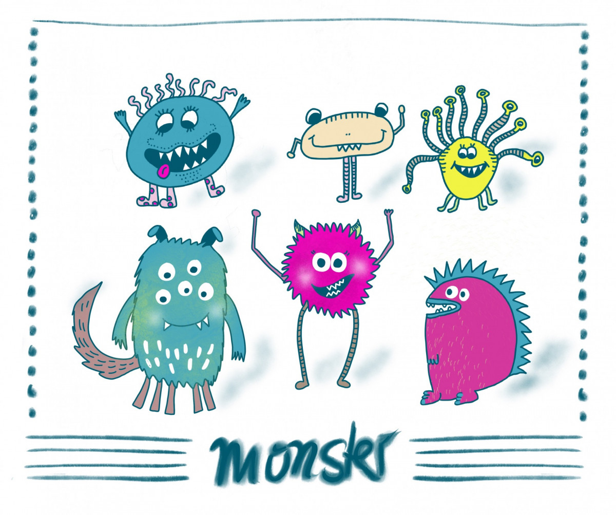 Funny Sketchnotes - Monster